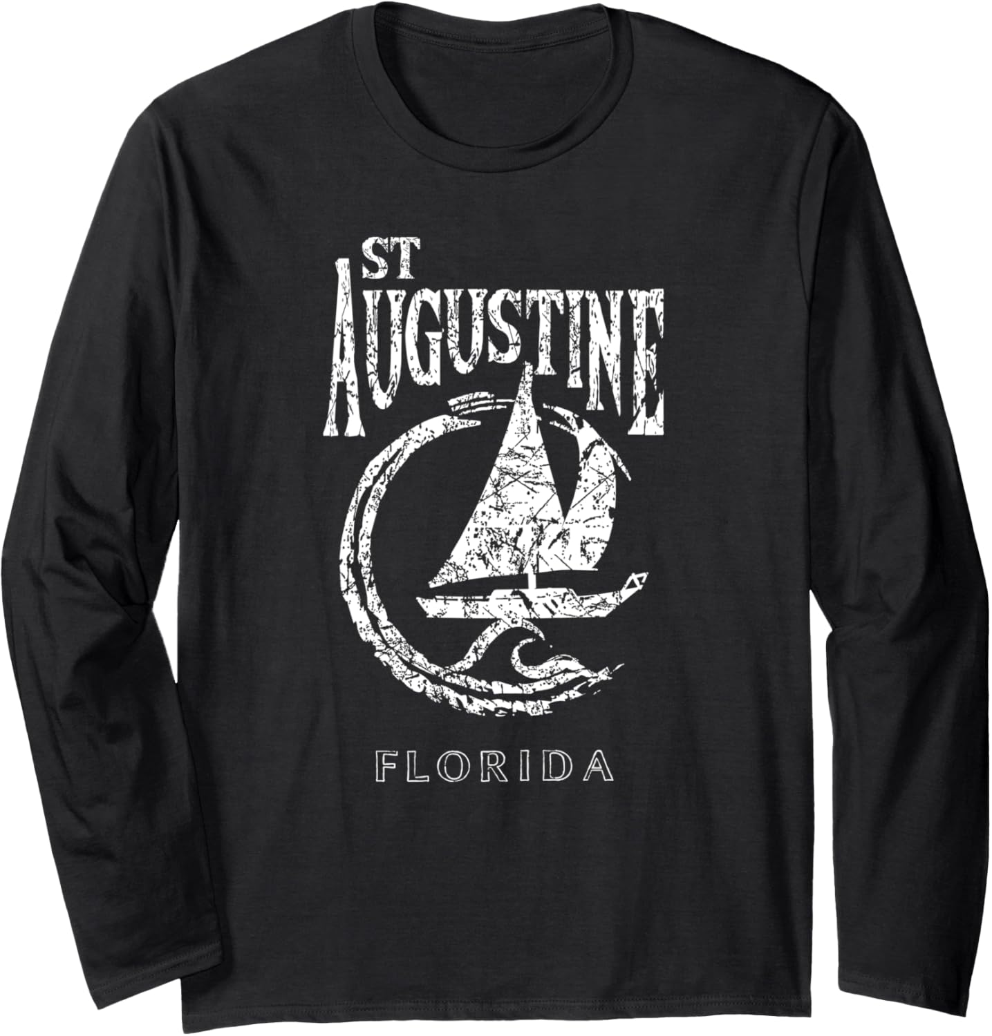 St Augustine Florida Sailing Nautical Sailboat Long Sleeve