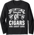 Grilling Master Cigar Smoker Grill Smoke Cigars Gun Nut Bbq Long Sleeve