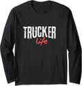 Diesel Enthusiast Trucker Man Life Design Long Sleeve