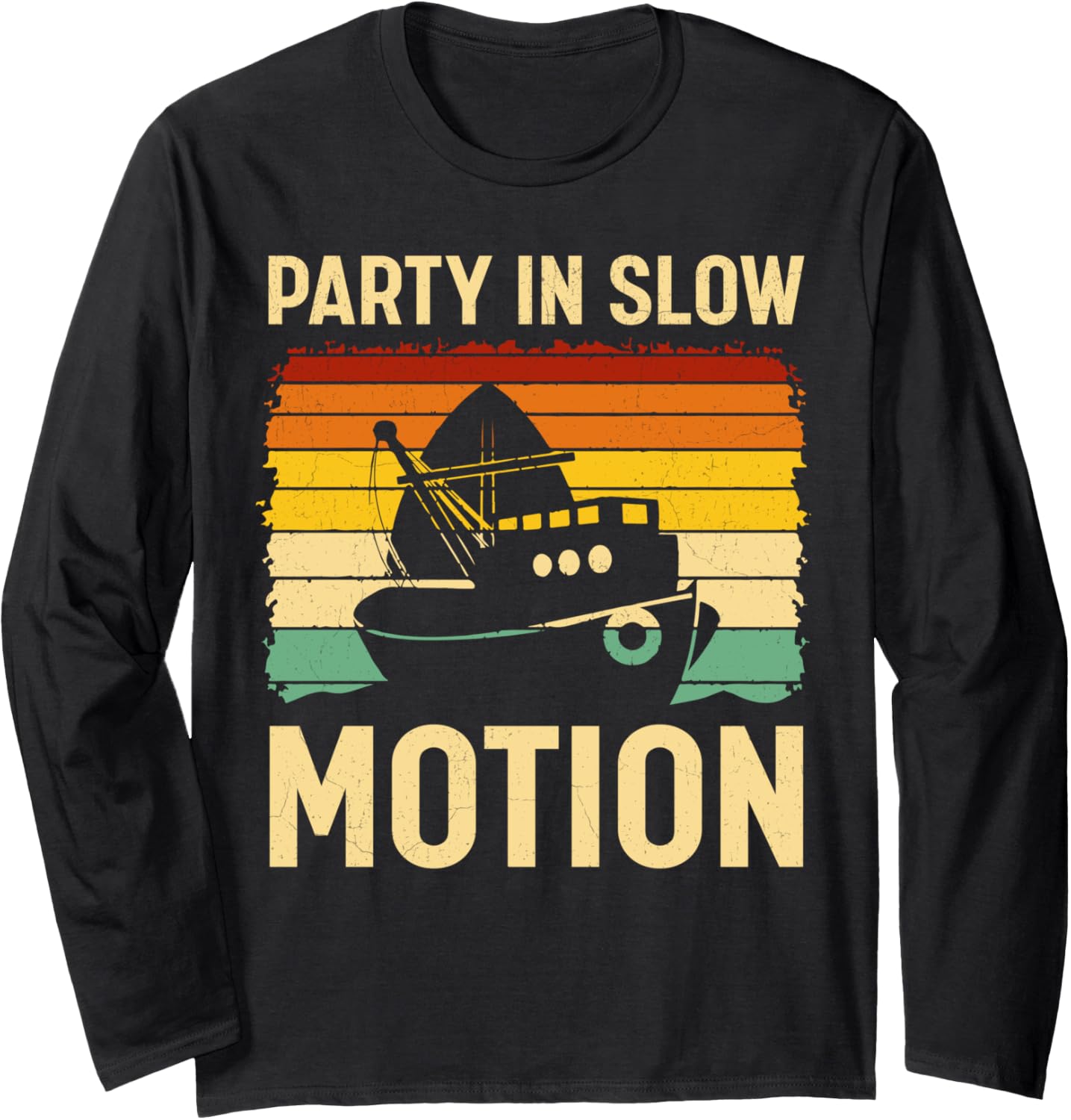 Pontoon Boat Vintage Party In Slow Motion Boating