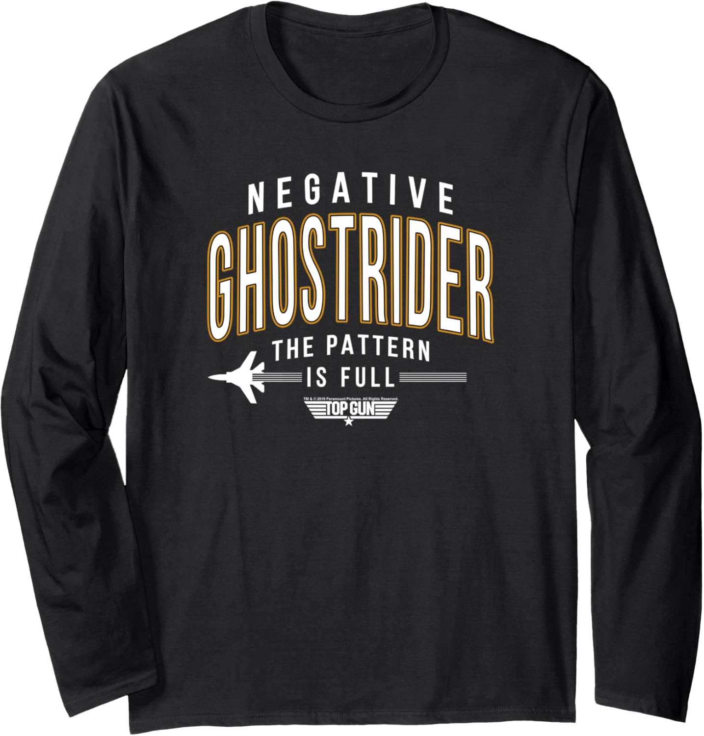 Top Gun Negative Ghostrider Pattern Is Full Tower Quote Long Sleeve