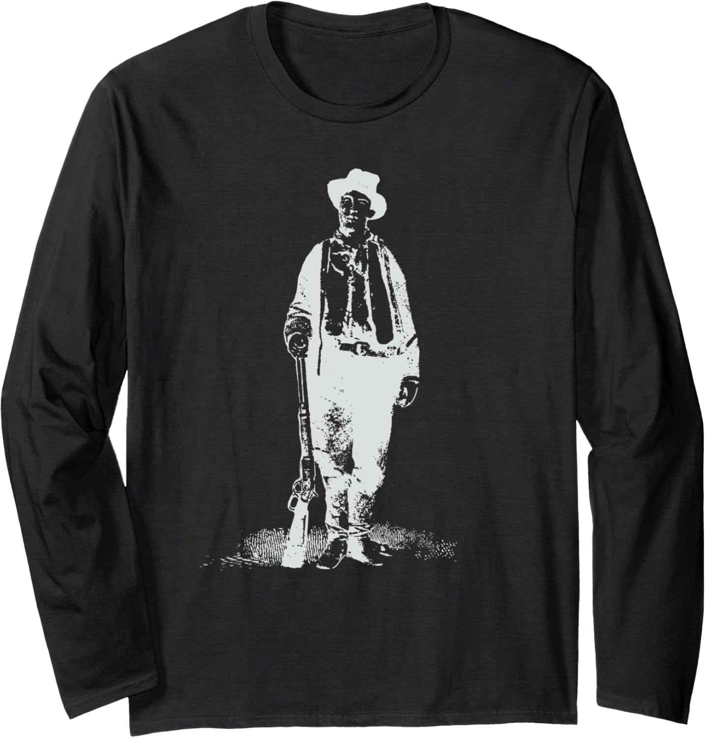 Billy Kid Gunslinger Design Vintage Historical West Long Sleeve