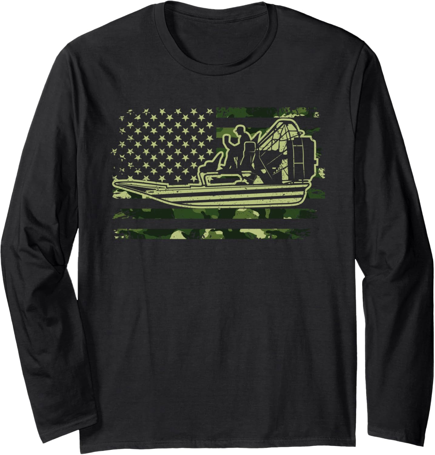 Camouflage American Flag Airboat Fan Airboating Air Boat