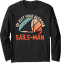Retro Sailing Captain Sailboat Boat Vintage Sailor Long