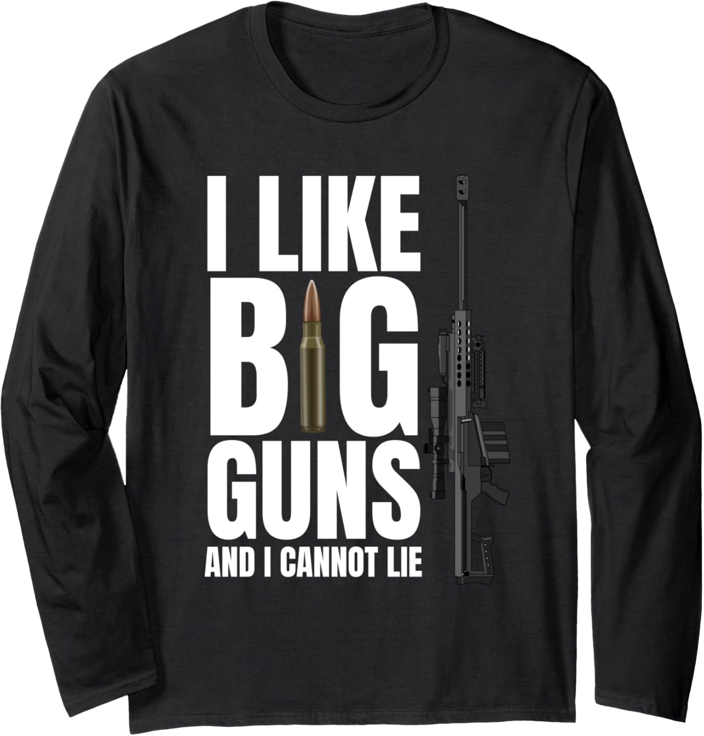 Barrett 50 Cal Gun Love 2Nd Amendment Adult Pro Gun Tee Long