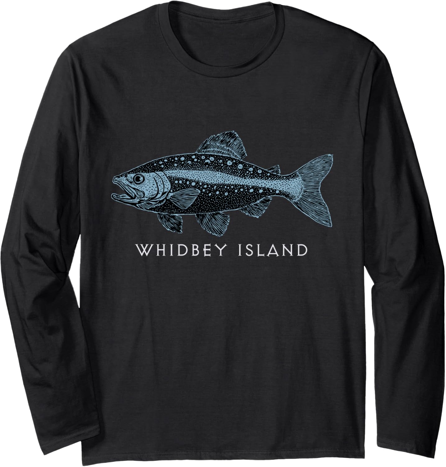 Whidbey Island Wa Salmon Design Fishing Boating Souvenir