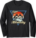 Vintage Retro I Love Motor Boating Boater Long