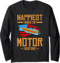 Motor Boating Funny Riding Sailing Boat Long Sleeve
