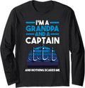 Fishing Boating Boat Grandpa Captain Long Sleeve