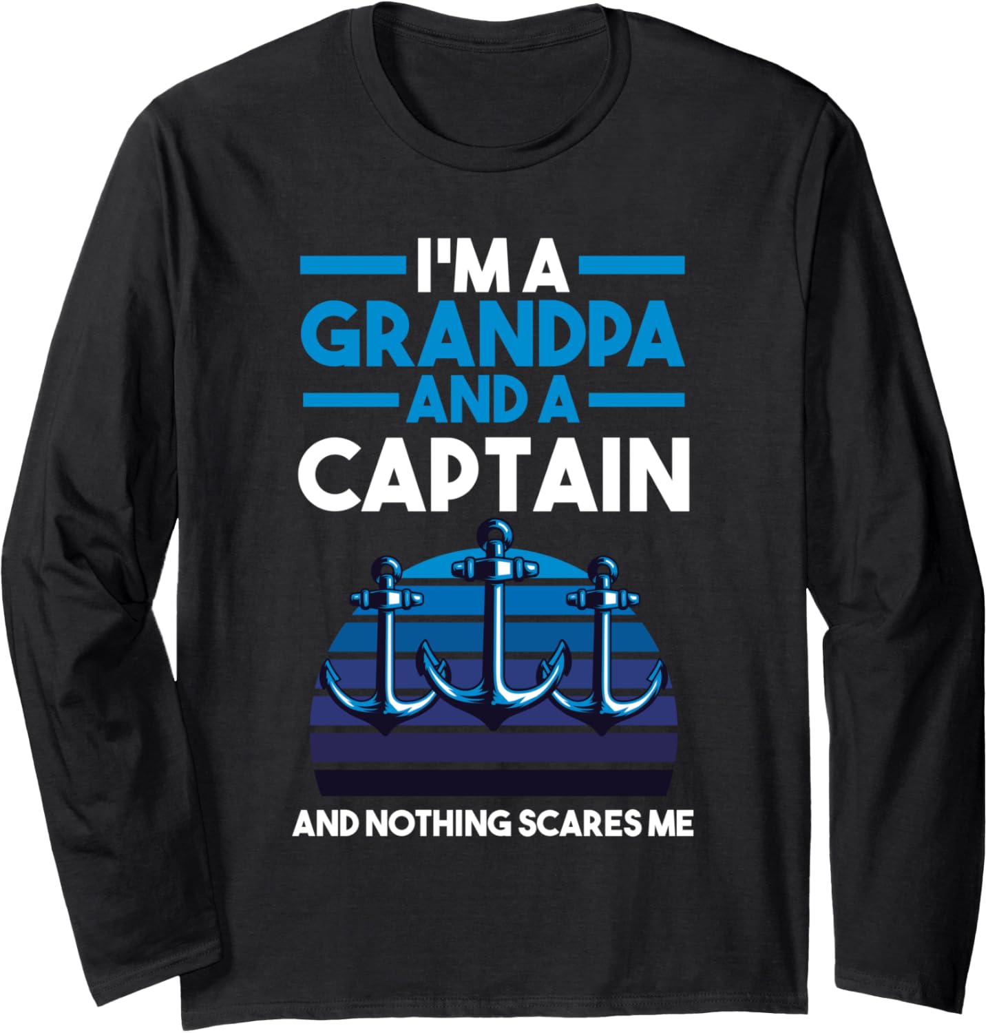 Fishing Boating Boat Grandpa Captain Long Sleeve