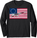 Betsy Ross American Flag Of United States Ar15 Rifle Gun Long Sleeve