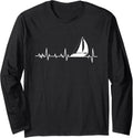 Boat Heartbeat Funny Boating Sailing Boat Heartbeat Long