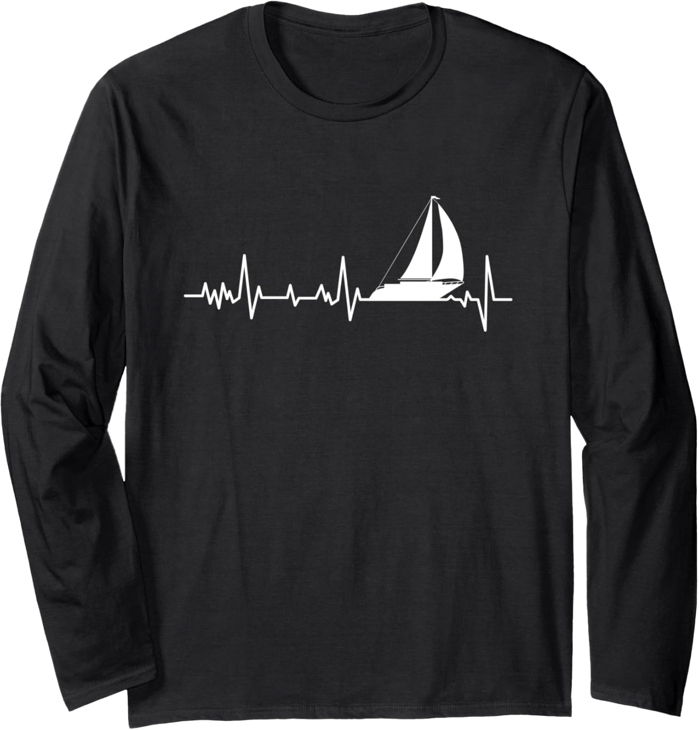 Boat Heartbeat Funny Boating Sailing Boat Heartbeat Long
