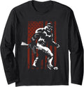 2Nd Amendment Cryptozoology Guns Sasquatch Us Flag Bigfoot Long Sleeve