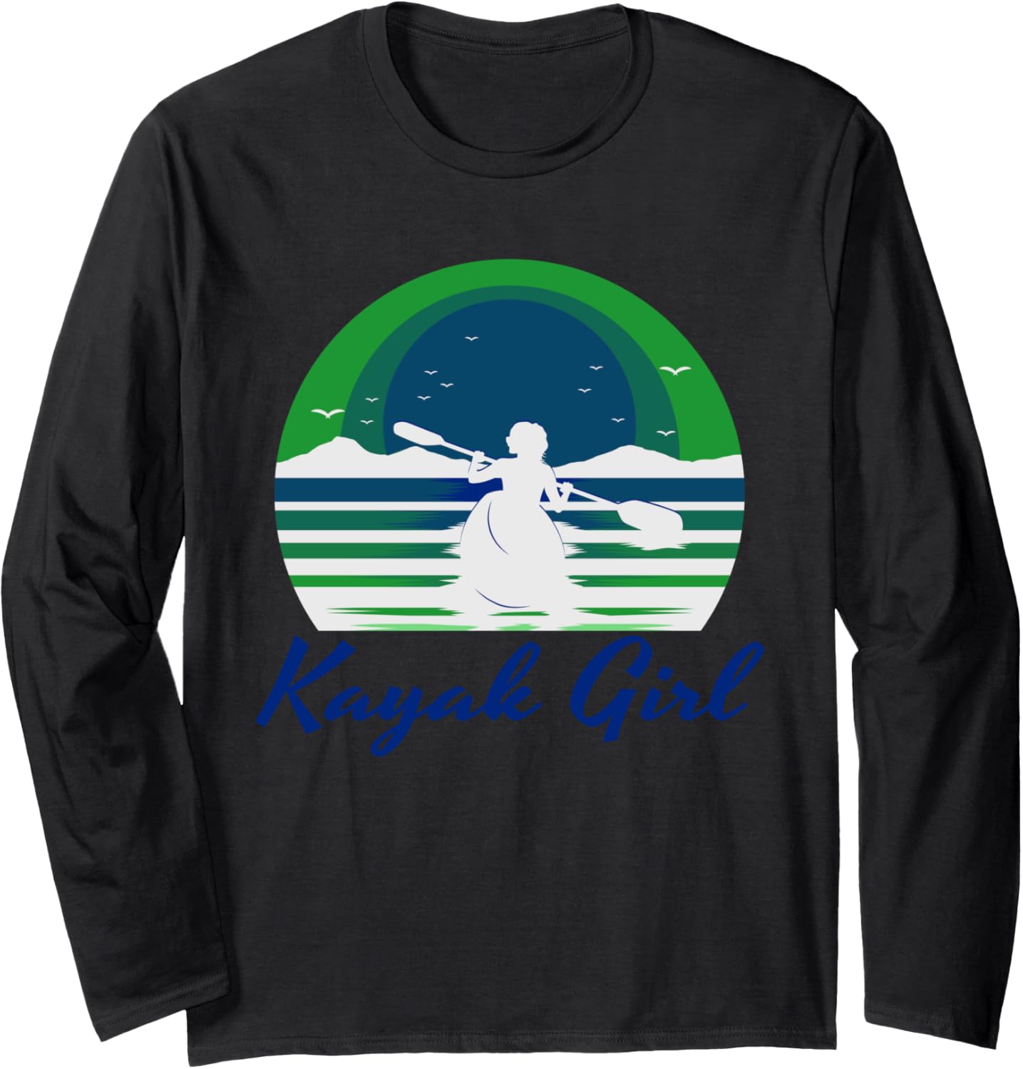 Kayak Girl Funny Kayaking Sunset Kayaker Boating Boat