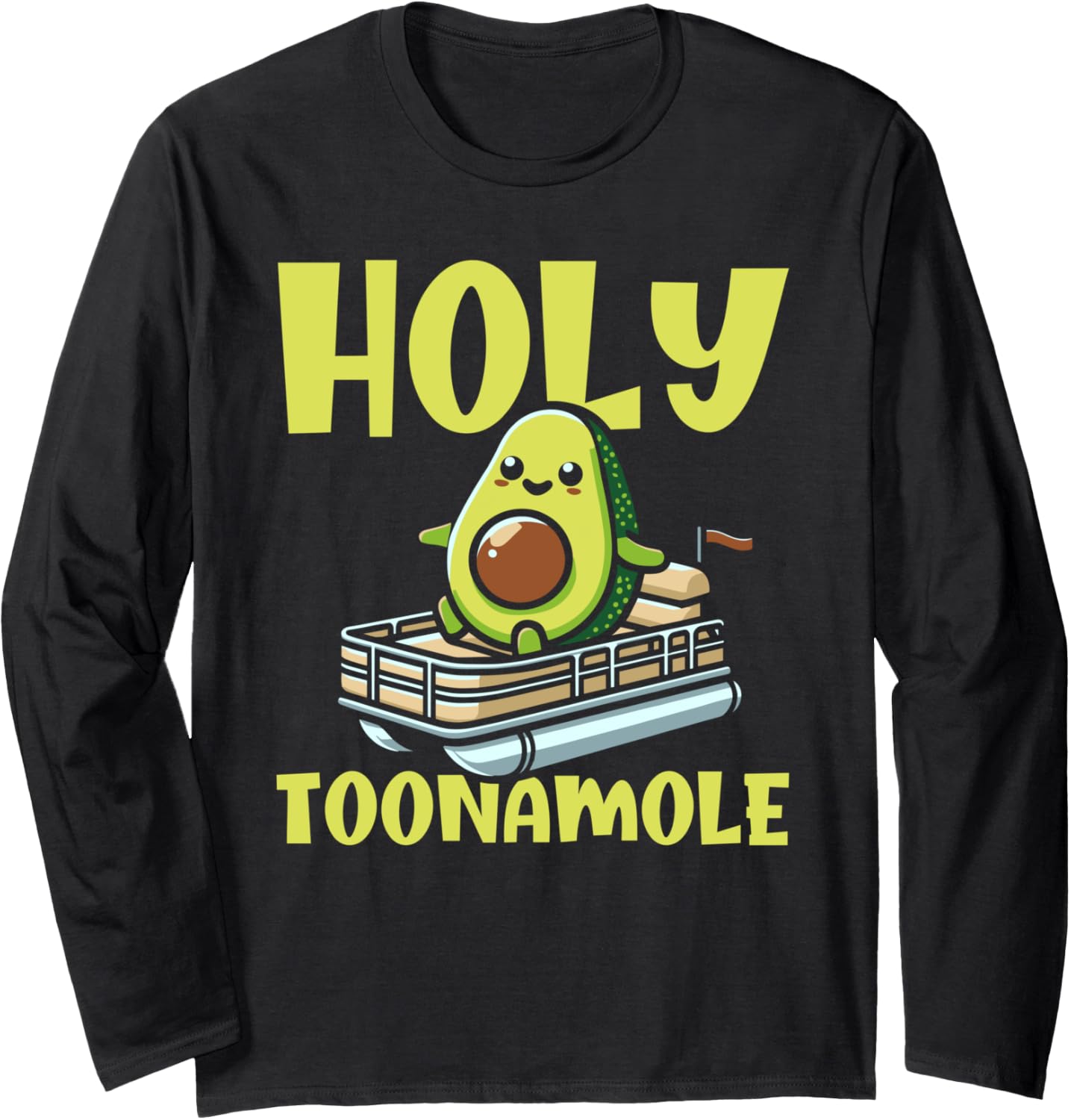 Pontoon Boat Boating Lake Avocado Holy Toonamole Long
