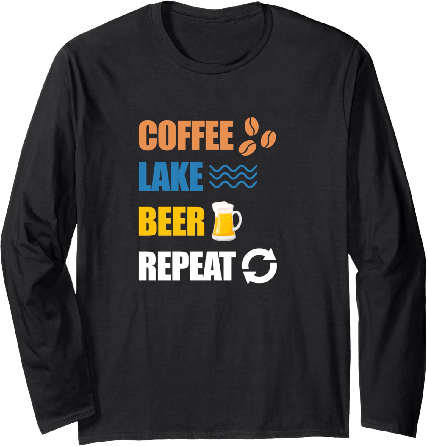 Coffee Lake Beer Repeat Boating Boat Party Long