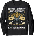Pro Gun Second Amendment Is My Gun Permit Usa American Flag Long