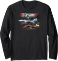 Top Gun American Flag Fighter Jet Classic Action Movie Long Sleeve