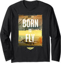 Top Gun Maverick Born To Fly P 51 Mustang Poster Long Sleeve