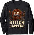 Funny Angry Yarn Ball Funny Crochet Meme Long Sleeve