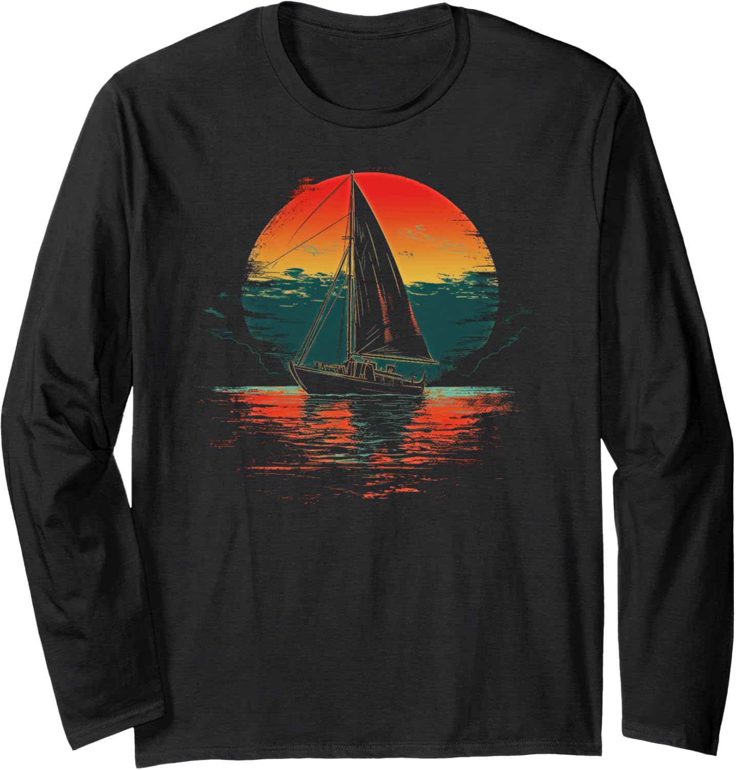 Vintage Sailing Cool Retro Boating Nautical Sailboat 12