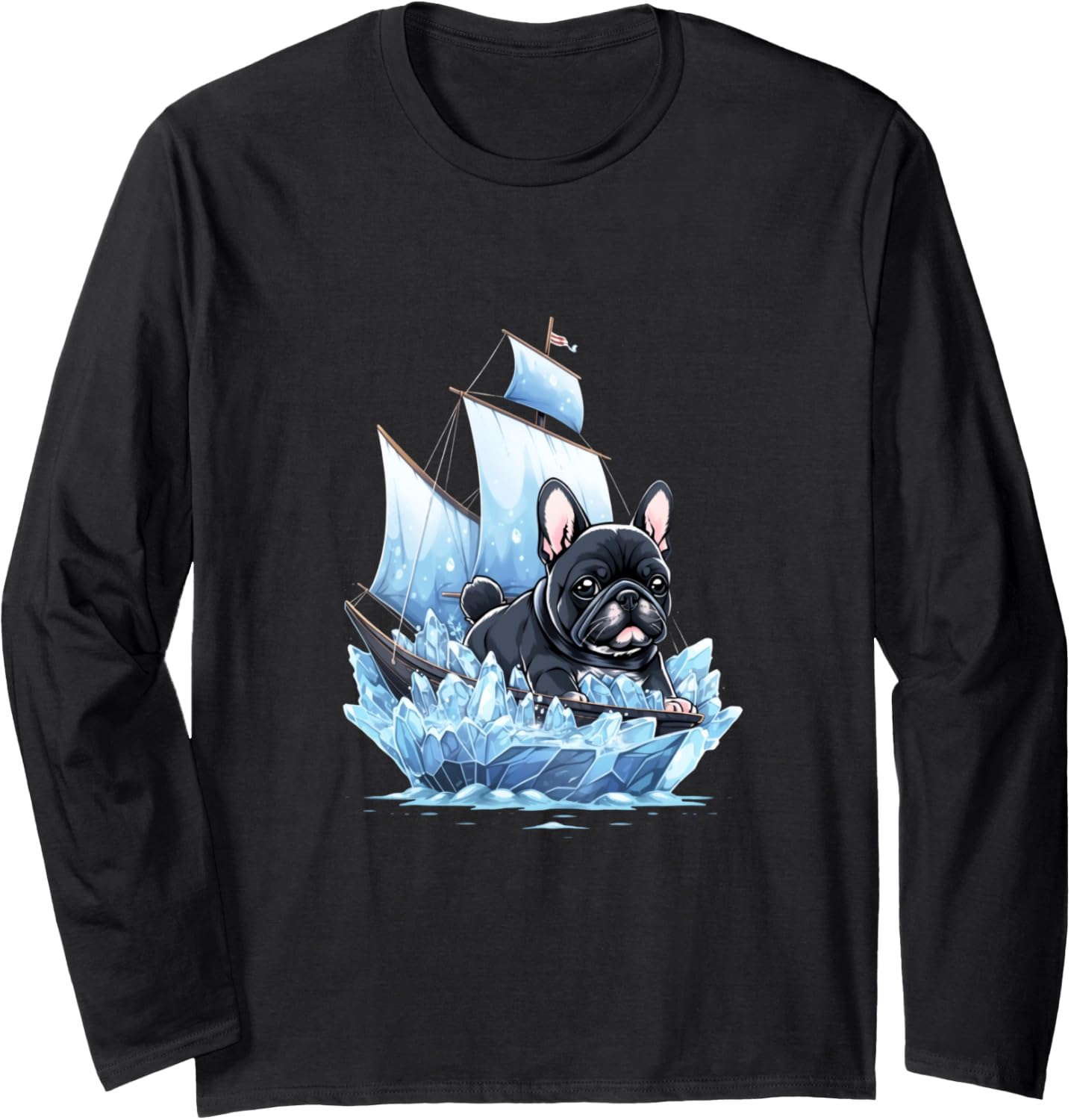 Ice Sailing French Bulldog Ice Sailor Frenchie Ice