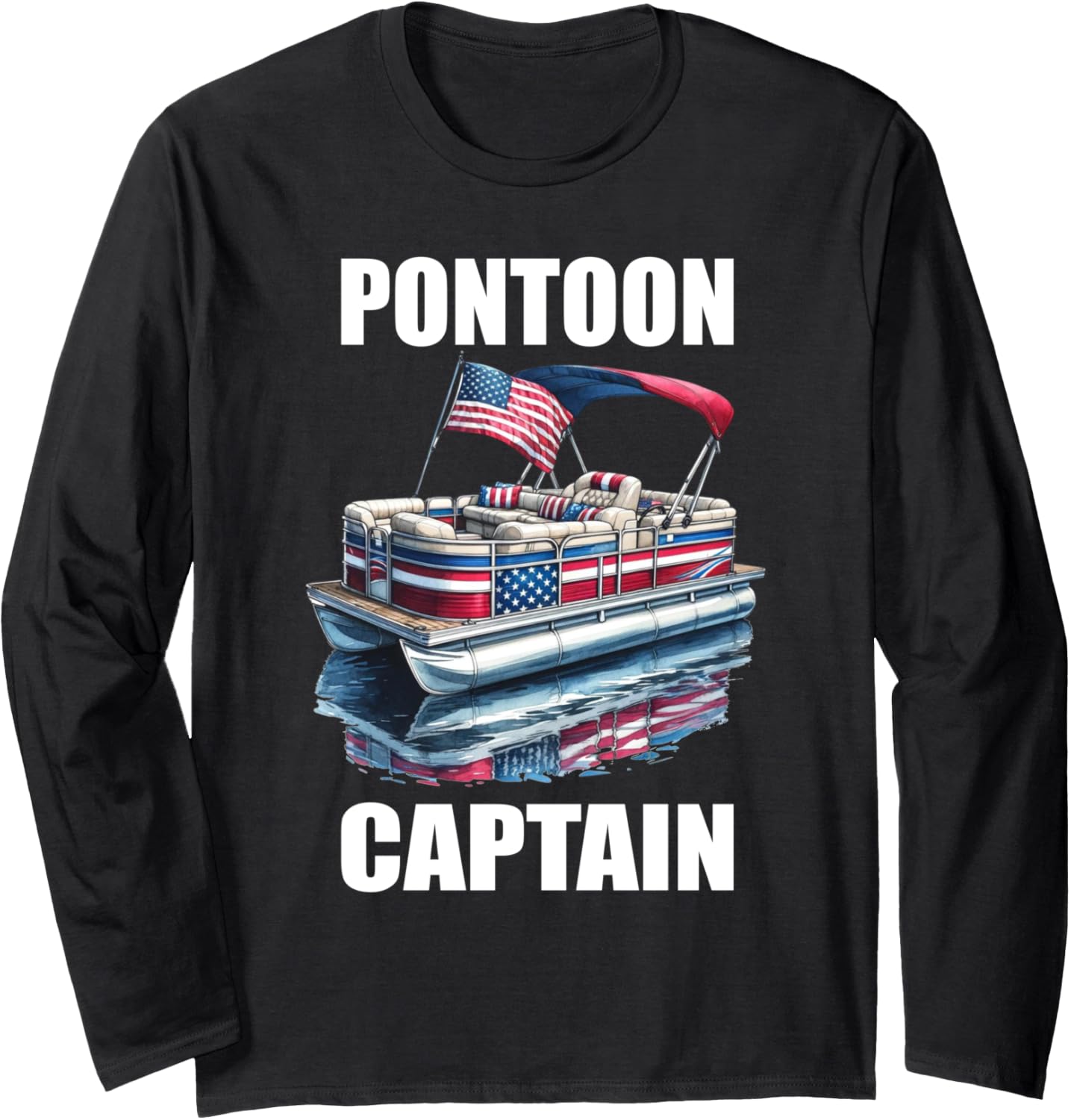 Patriotic Pontoon Captain Us Flag 4Th Of July