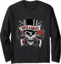 Guns N Roses Official Top Hat Skull Long Sleeve