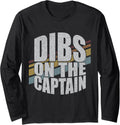 Dibs On Captain Funny Boating Boat Lover Vintage