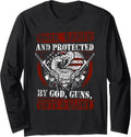 Guts Glory Fun 2Nd Amendment Flag Guns Long Sleeve