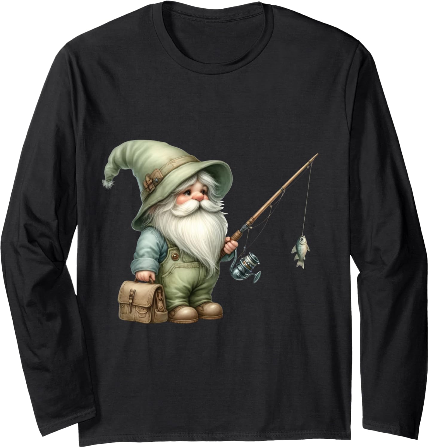 Gnome Fishing Green Fishing Hat Boat Fishing Rod