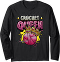 Crochet Queen Yarn Crocheting Long Sleeve