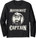 Motorboat Captain Funny Boating Long Sleeve