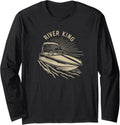 Sleek Vintage Ski Boat River King Long Sleeve