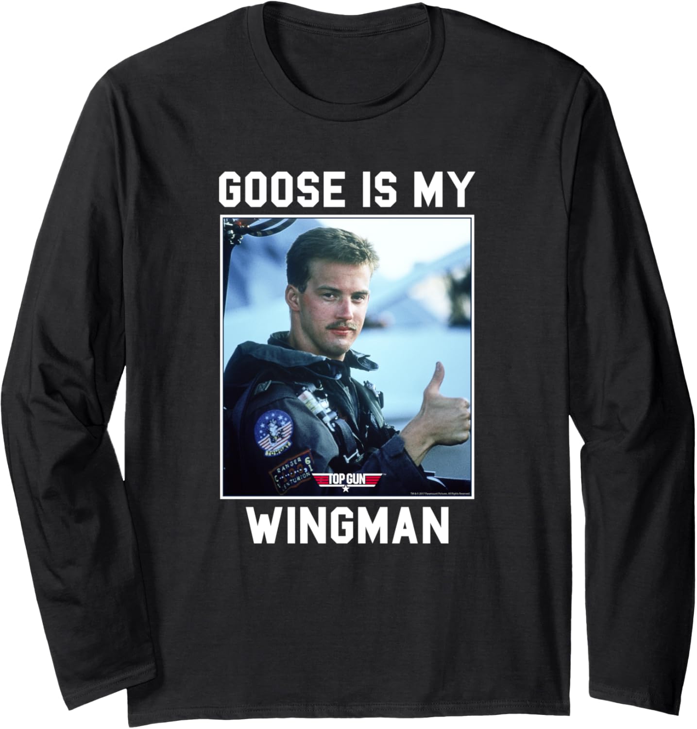 Top Gun Goose Is My Wingman Frame Photo Action Movie Long Sleeve
