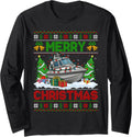Xmas Tree Lighting Ugly Santa Hat Jet Boat