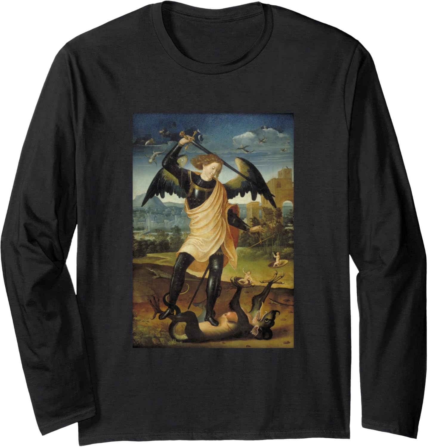 Archangel Michael \/ Miguel Arcangel \/ Saint Michael Long Sleeve