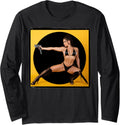 Sexy Girl Graphic Tee Modern Pinup Girl With A Gun Long Sleeve