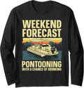 Funny Pontoon Boat Art Men Women Lake Boating