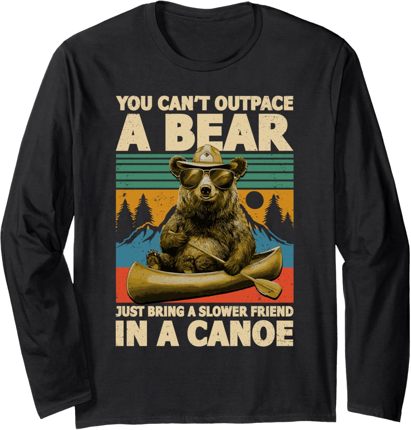 Outpace A Bear In A Canoe Retro Canoe