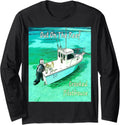 Out On Reef Crooked Pilothouse Boat Long Sleeve