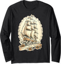 Traditional Sailboat Ship Nautical Tattoo Flash Long Sleeve