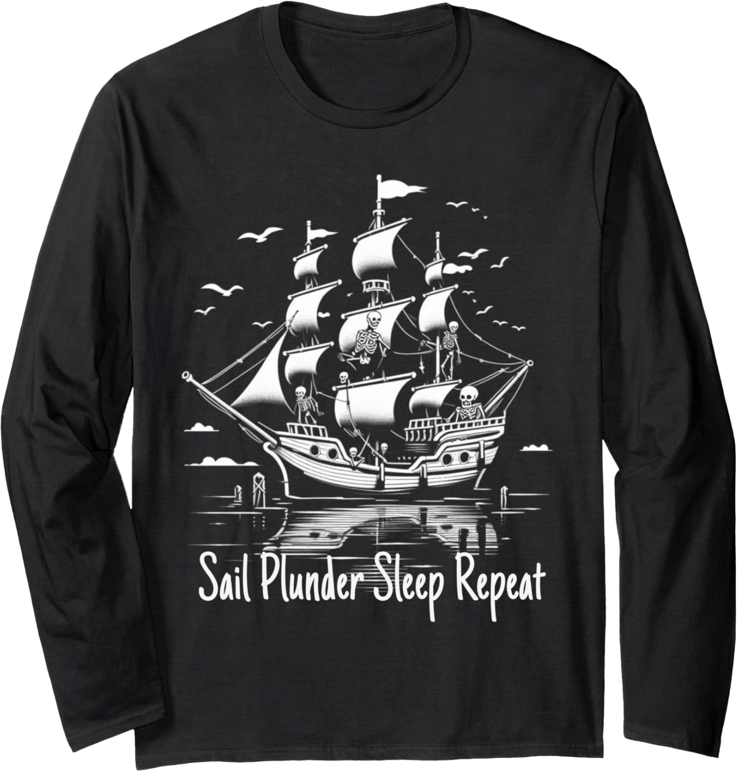 Sail Plunder Sleep Repeat Women Kids Nautical Boat