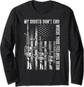 My Rights Dont End Where Your Feelings Begin Usa Flag Gun Long