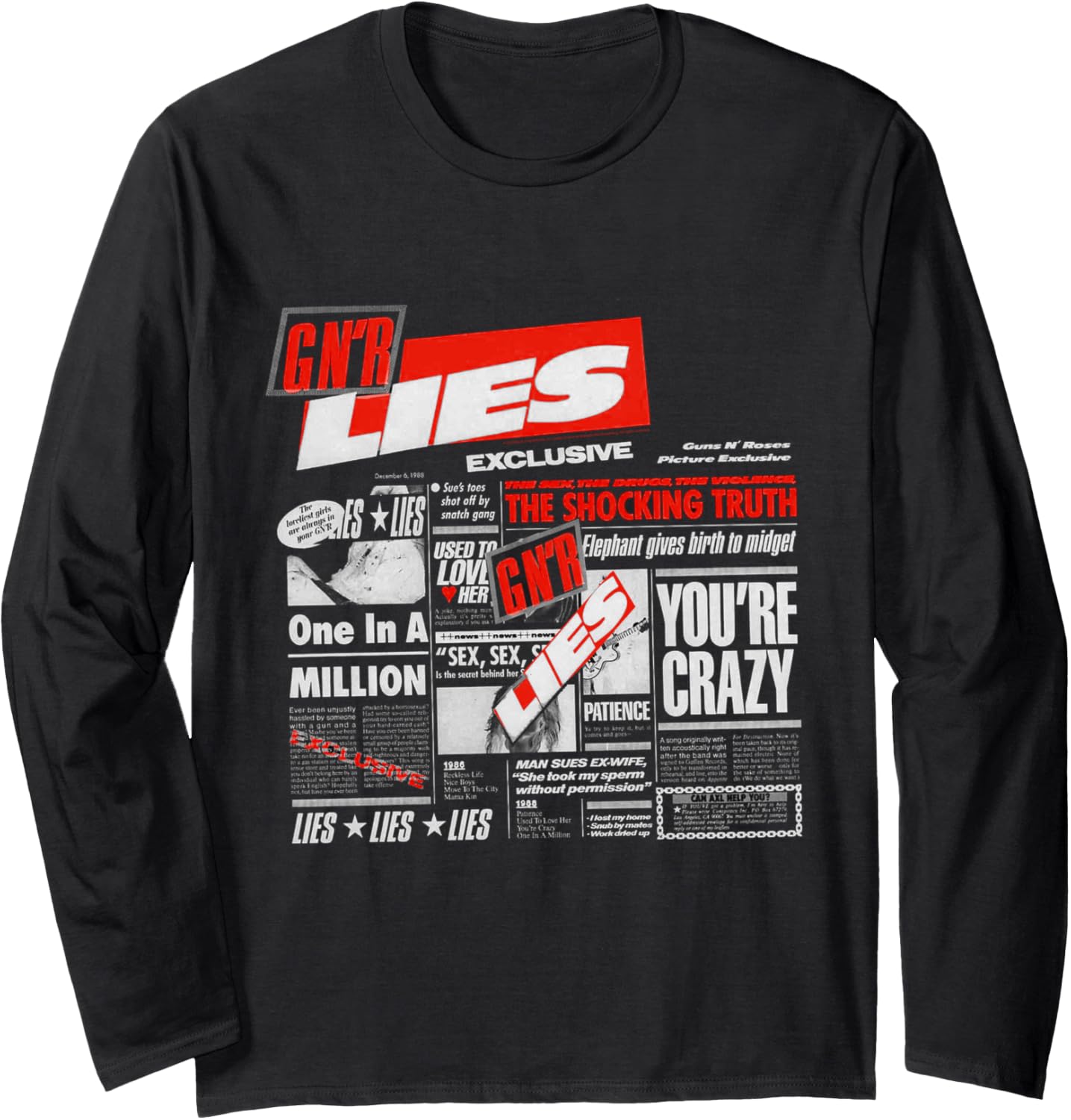 Guns N Roses Official Lies Long Sleeve
