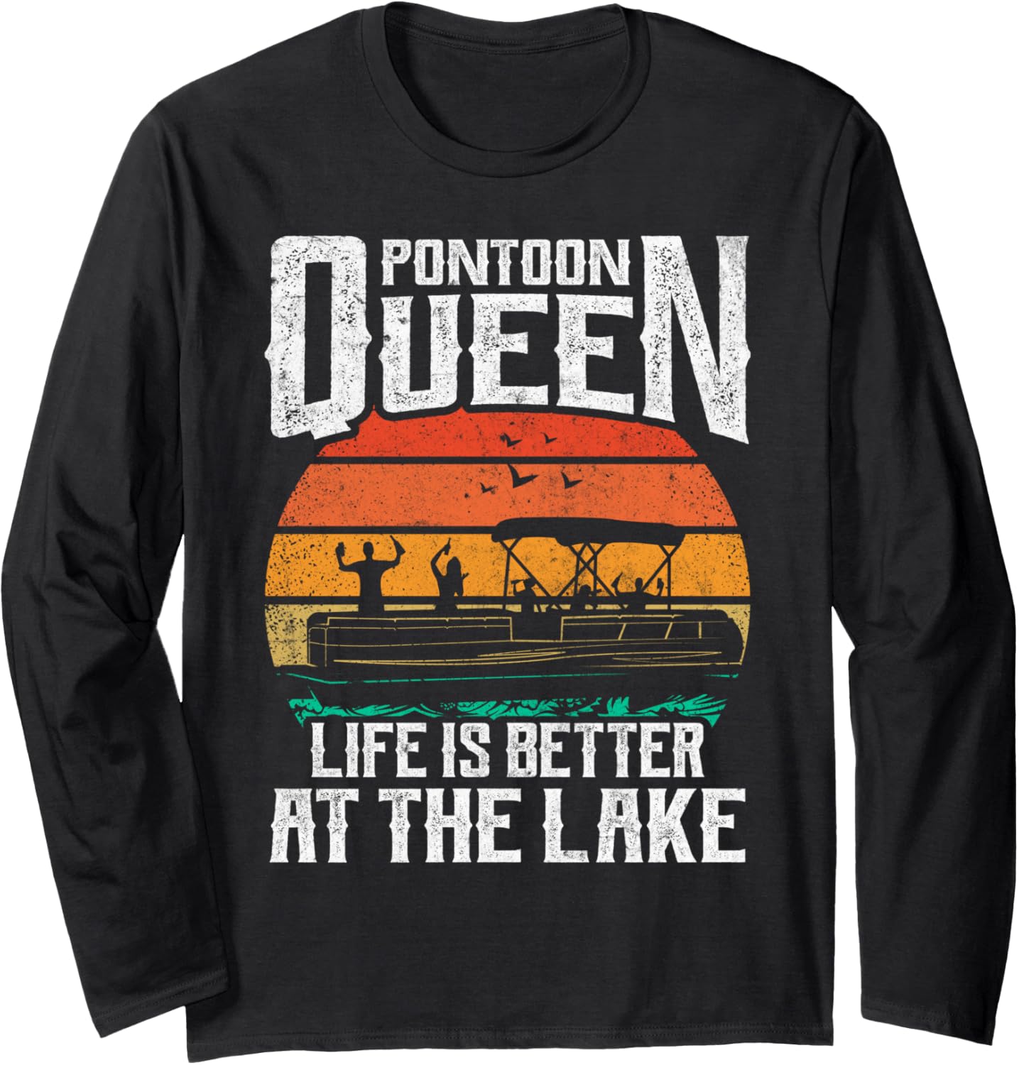Pontoon Queen Funny Pontoon Boat Boating Gifts Novelty