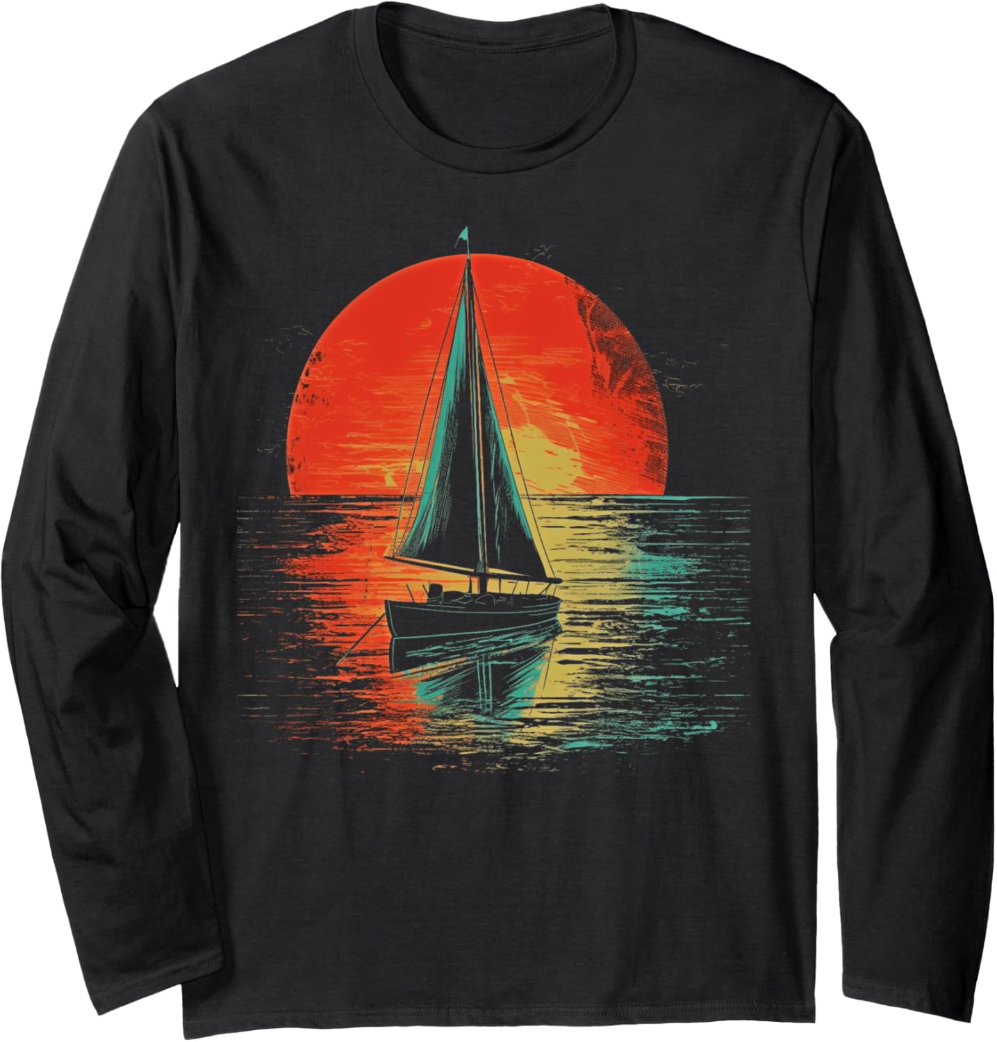 Vintage Sailing Cool Retro Boating Nautical Sailboat 7