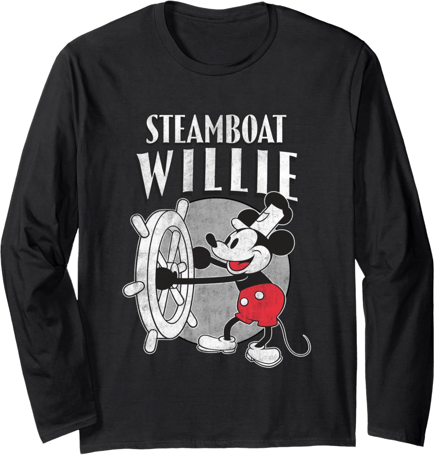 Steamboat Willie Vintage Big Chest Poster Long Sleeve
