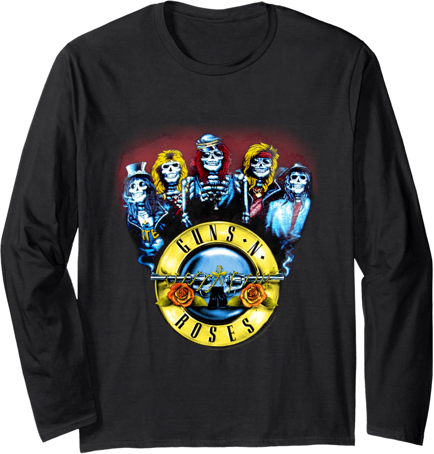 Guns N Roses Official Skeletons Bullets Long Sleeve